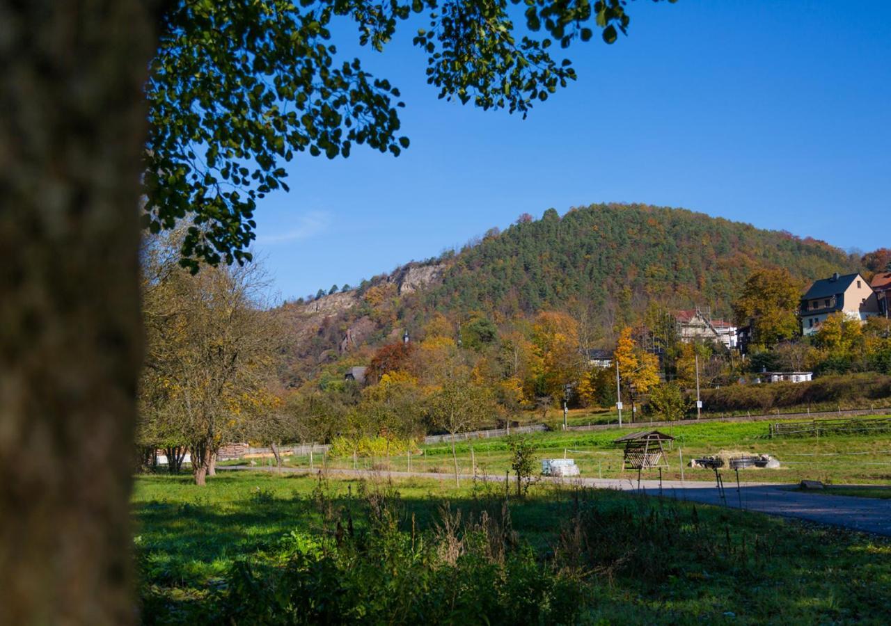 Hotel & Ferienwohnungen Bohlenblick Saalfeld Saale Esterno foto